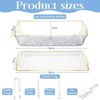 16" x 9" Chilled Serving Tray with lids, Gold-A,1 Set in Gold-a, alternate view 3