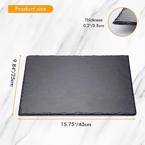16 x10 in Slate Cheese Board Slate Board for Meat Cheese Appetizers, Serving Plate Tray Serving Stone Boards, alternate view