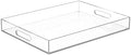 16"x12" Large Acrylic Serving Tray, Vanity Platter, Clear in 16" x 12" in Clear - Medium