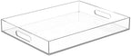 16"x12" Large Acrylic Serving Tray, Vanity Platter, Clear in 16" x 12" in Clear - Medium