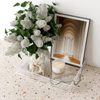 16"x12" Large Acrylic Serving Tray, Vanity Platter, Clear in 16" x 12" in Clear - Medium, alternate view 7