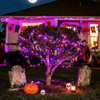 163 FT 500 LED Orange and Purple Halloween String Lights Indoor, alternate view 2