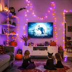 163 FT 500 LED Orange and Purple Halloween String Lights Indoor, alternate view 6