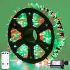 163ft Clear Wire 500 LED Red and Green Christmas Lights