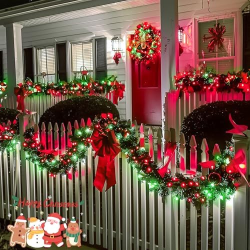 163ft Clear Wire 500 LED Red and Green Christmas Lights, alternate view 2