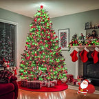 163ft Clear Wire 500 LED Red and Green Christmas Lights, alternate view 3