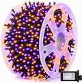 164 FT 500 LED Halloween String Lights, Waterproof Halloween String Lights Black Wire with 8 Modes, Outdoor