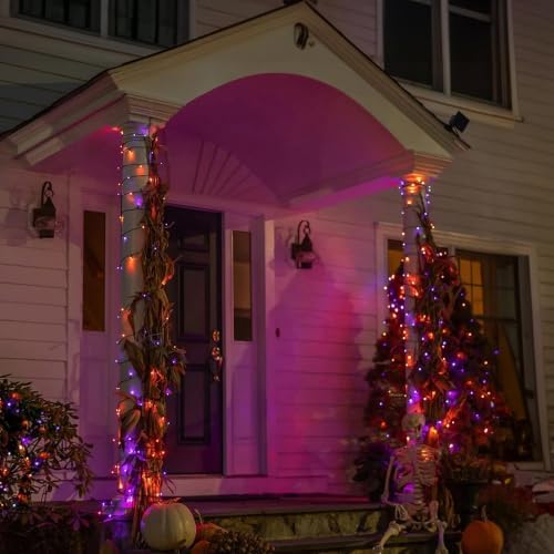 164 FT 500 LED Halloween String Lights, Waterproof Halloween String Lights Black Wire with 8 Modes, Outdoor, alternate view 4