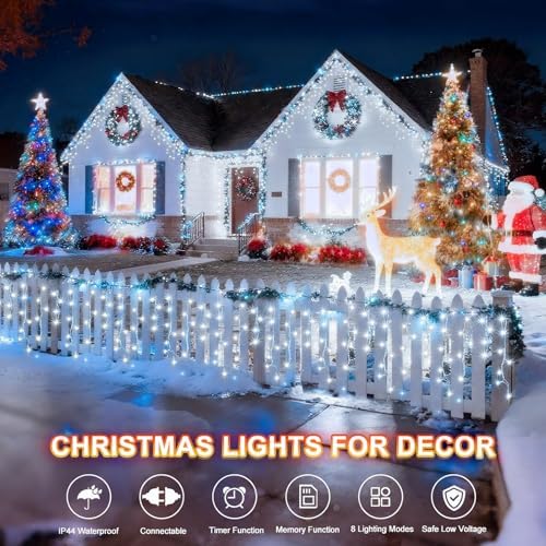 164FT 1600 LED Christmas Lights Outdoor Decorations Hanging Light, alternate view 4