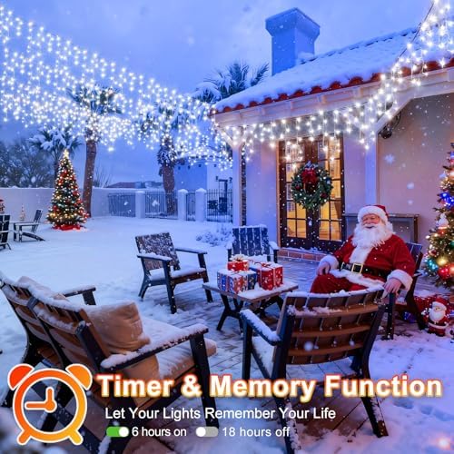 164FT 1600 LED Christmas Lights Outdoor Decorations Hanging Light, alternate view 6