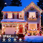 164ft 1600 LED Christmas Lights Outdoor with 320 Drops, 8 Modes Curtain Fairy Lights Plug in Waterproof Timer, alternate view