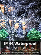 165 FT 500 LED Christmas Lights String Indoor Outdoor Waterproof Cool White, alternate view 4