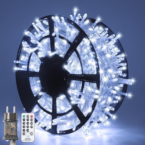 168FT 600 LED White Christmas Lights Outdoor with Remote