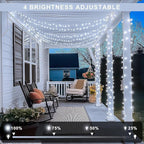 168FT 600 LED White Christmas Lights Outdoor with Remote, alternate view 3