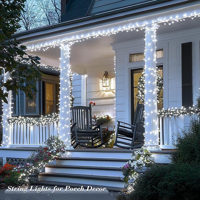168FT 600 LED White Christmas Lights Outdoor with Remote, alternate view 4