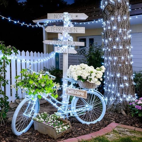168FT 600 LED White Christmas Lights Outdoor with Remote, alternate view 5
