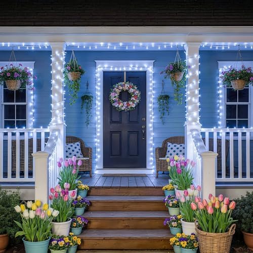 168FT 600 LED White Christmas Lights Outdoor with Remote, alternate view 6