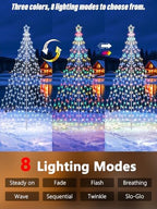 16Ft Color Changing Christmas Tree Light, White to Multicolor, alternate view 2
