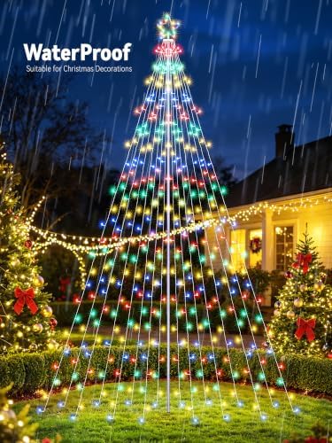 16Ft Color Changing Christmas Tree Light, White to Multicolor, alternate view 4