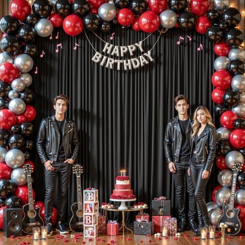 16ftx10ft Wrinkle Free Black Backdrop Curtain - 10 Feet Photography Backdrop Drapes, Silky Polyester Back Drop, alternate
