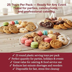 16in Clear Round Plastic Serving Trays, Disposable Platters, Set of 25 in 16" in Clear, alternate view 5