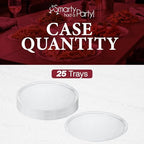 16in Clear Round Plastic Serving Trays, Disposable Platters, Set of 25 in 16" in Clear, alternate view 6