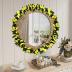 16Pcs 126Ft Yellow Rose Garland, Fake Rose Hanging Flowers, Artificial Flower Vine, Hanging Floral Vine Garland, alternate