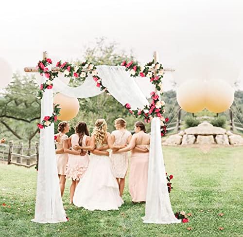 16Pcs 131FT Pink Flower Garland for Backdrop and Wedding Arch, alternate view 2