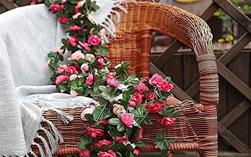 16Pcs 131FT Pink Flower Garland for Backdrop and Wedding Arch, alternate view 3