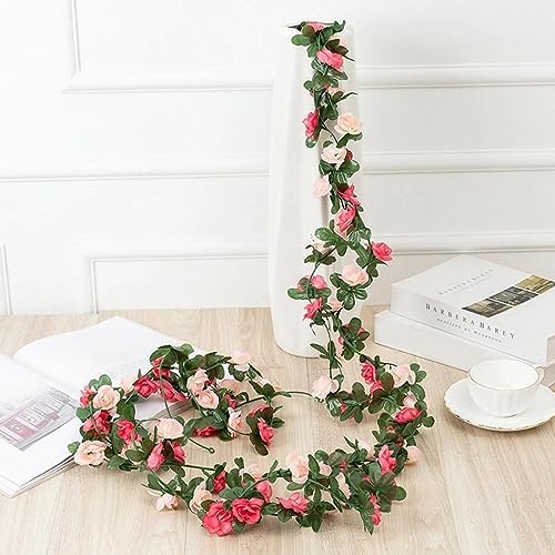 16Pcs 16.4Ft Fake Flower Garland Artificial Rose Vines, alternate view 5