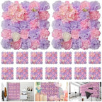 16pcs 3D Flower Wall Panel Artificial Silk Floral Background