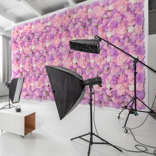 16pcs 3D Flower Wall Panel Artificial Silk Floral Background, alternate view 4