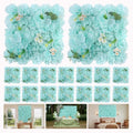 16pcs Artificial Flower Wall Floral Background-Light Blue in Light Blue