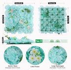 16pcs Artificial Flower Wall Floral Background-Light Blue in Light Blue, alternate view 6