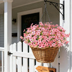16PCS Artificial Pink Flowers for Outdoors, Fake Silk Pink Flowers, alternate view 4