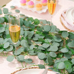 16Pcs Eucalyptus Garland, Artificial Eucalyptus Leaves Table Greenery Garland Wreath Vines for Wedding Party, alternate view