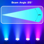 16PCS Moving Head Light RGBW LED Stage Lighting Effect 7x10W Moving Heads Wash Lights by DMX and Remote Control, alternate