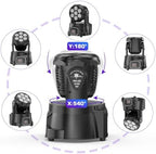 16PCS Moving Head Light RGBW LED Stage Lighting Effect 7x10W Moving Heads Wash Lights by DMX and Remote Control, alternate