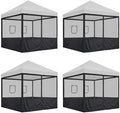 16Pcs Pop Up Canopy Half Mesh Sidewall with Window 10x10Ft for Food in 10x10Ft