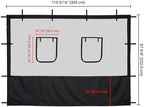 16Pcs Pop Up Canopy Half Mesh Sidewall with Window 10x10Ft for Food in 10x10Ft, alternate view 3