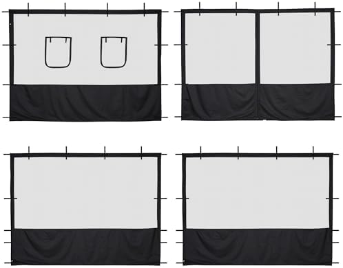 16Pcs Pop Up Canopy Half Mesh Sidewall with Window 10x10Ft for Food in 10x10Ft, alternate view 4