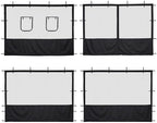 16Pcs Pop Up Canopy Half Mesh Sidewall with Window 10x10Ft for Food in 10x10Ft, alternate view 4