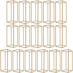 16Pcs Wedding Flower Centerpiece, Centerpieces for Table Wedding, Flower Stand for Wedding, Gold Vase Metal