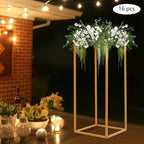 16Pcs Wedding Flower Centerpiece, Centerpieces for Table Wedding, Flower Stand for Wedding, Gold Vase Metal, alternate view 2