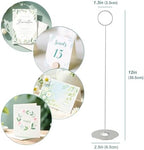 16PK Place Card Holders 12 Inch Table Number Holders Table Card Holders Steel Card Holders for Birthdays, alternate view 3