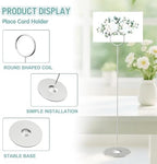 16PK Place Card Holders 12 Inch Table Number Holders Table Card Holders Steel Card Holders for Birthdays, alternate view 4