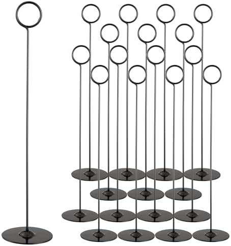 16PK Place Card Holders 12 Inch Table Number Holders Table Card Holders Steel Card Holders for Birthdays