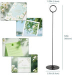16PK Place Card Holders 12 Inch Table Number Holders Table Card Holders Steel Card Holders for Birthdays, alternate view 3
