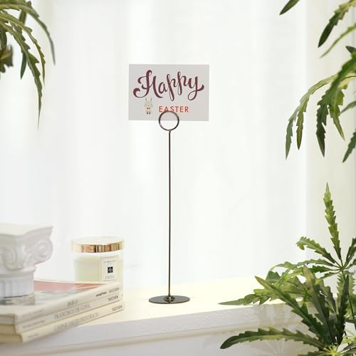 16PK Place Card Holders 12 Inch Table Number Holders Table Card Holders Steel Card Holders for Birthdays, alternate view 6