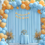 16x10FT Baby Blue Backdrop Curtains for Wedding Parties, Wrinkle Free Polyester Photography Backdrop Drapes for, alternate